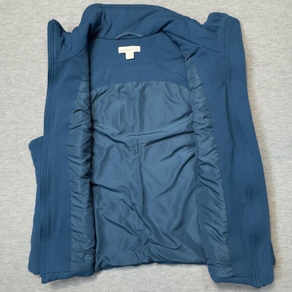 Coldwater Creek Womens 1X Blue Puffer Vest With High Neck & Full Zip - Picture 5 of 13